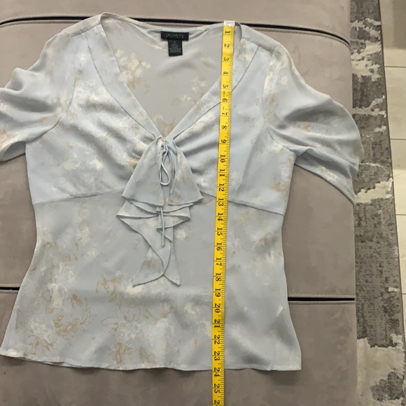 The Limited Blue Silk Blouse size M - Picture 7 of 8